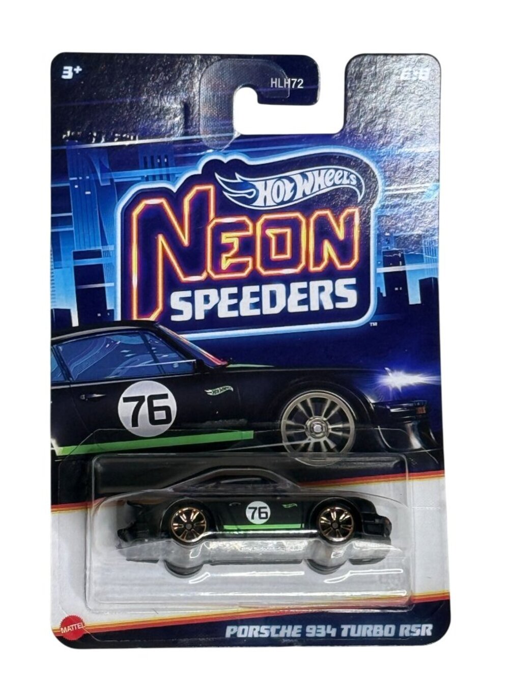 Hot Wheels Porsche 934 Turbo RSR Neon Speeders Black Green 76/250